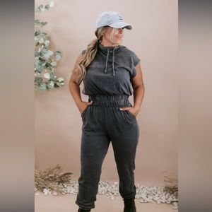 Women's Charcoal Jumpsuit